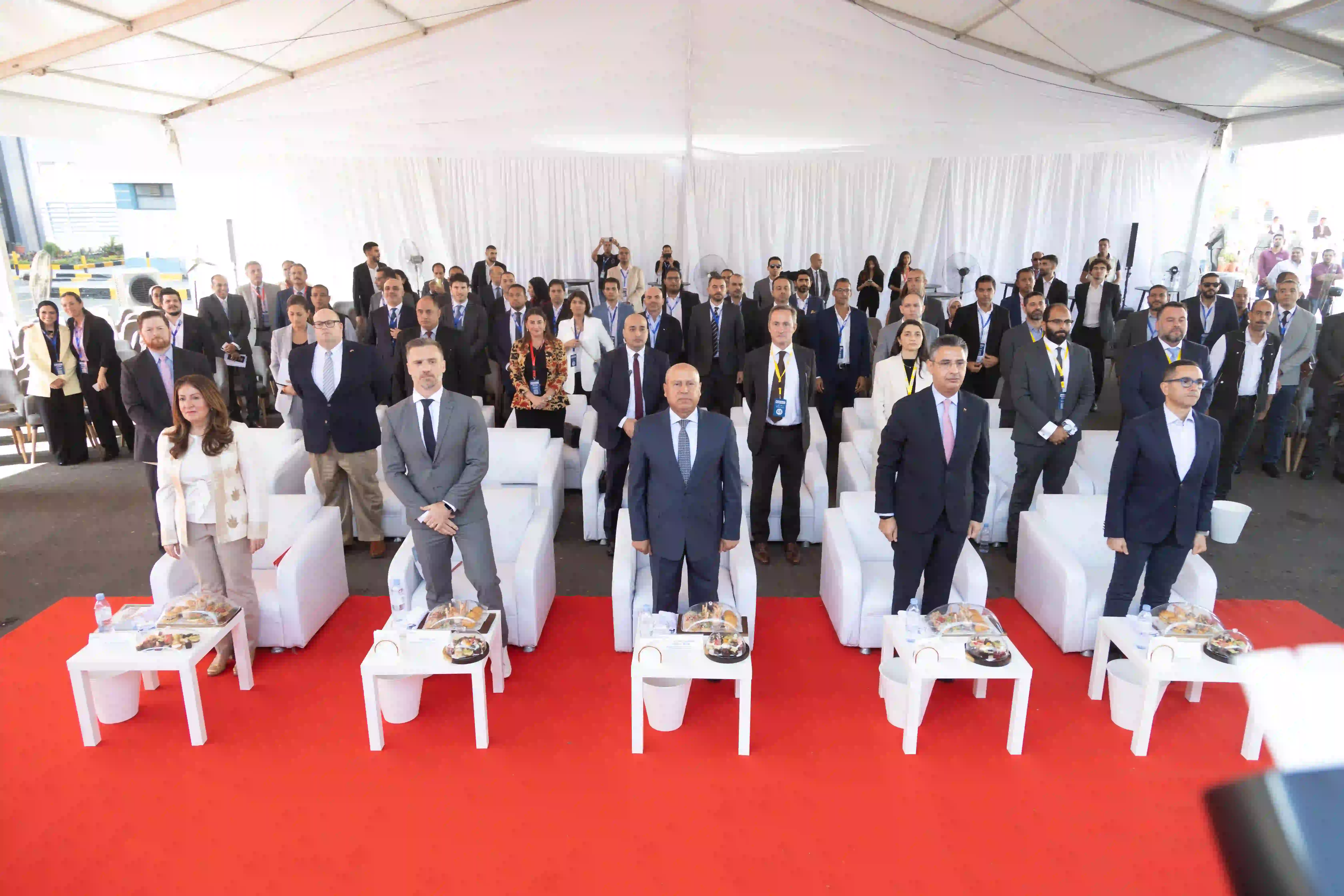 Guests and officials at the Heinz factory opening ceremony