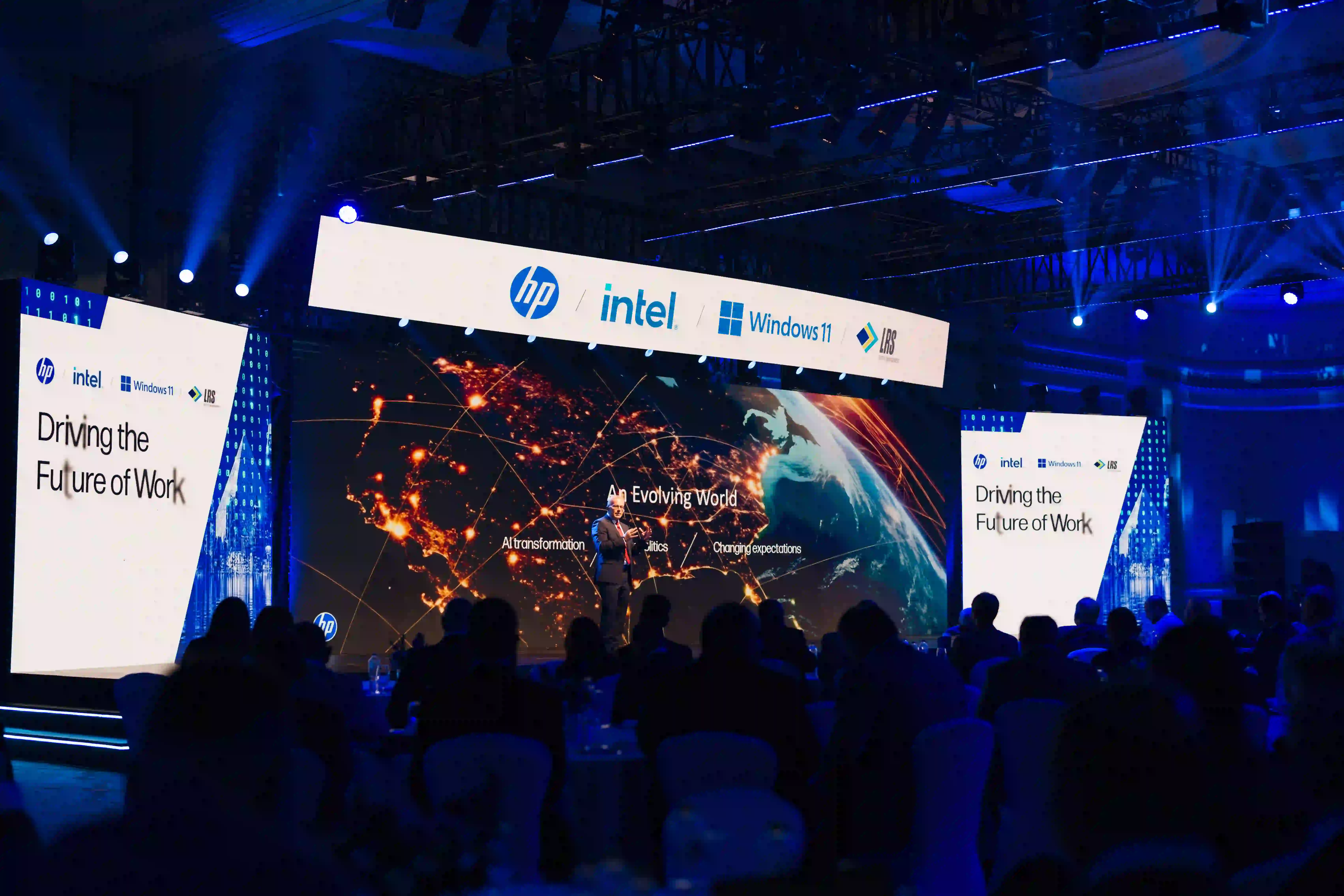 HP, Intel and Windows 11 “Driving the Future of Work” stage at the Four Seasons, Cairo