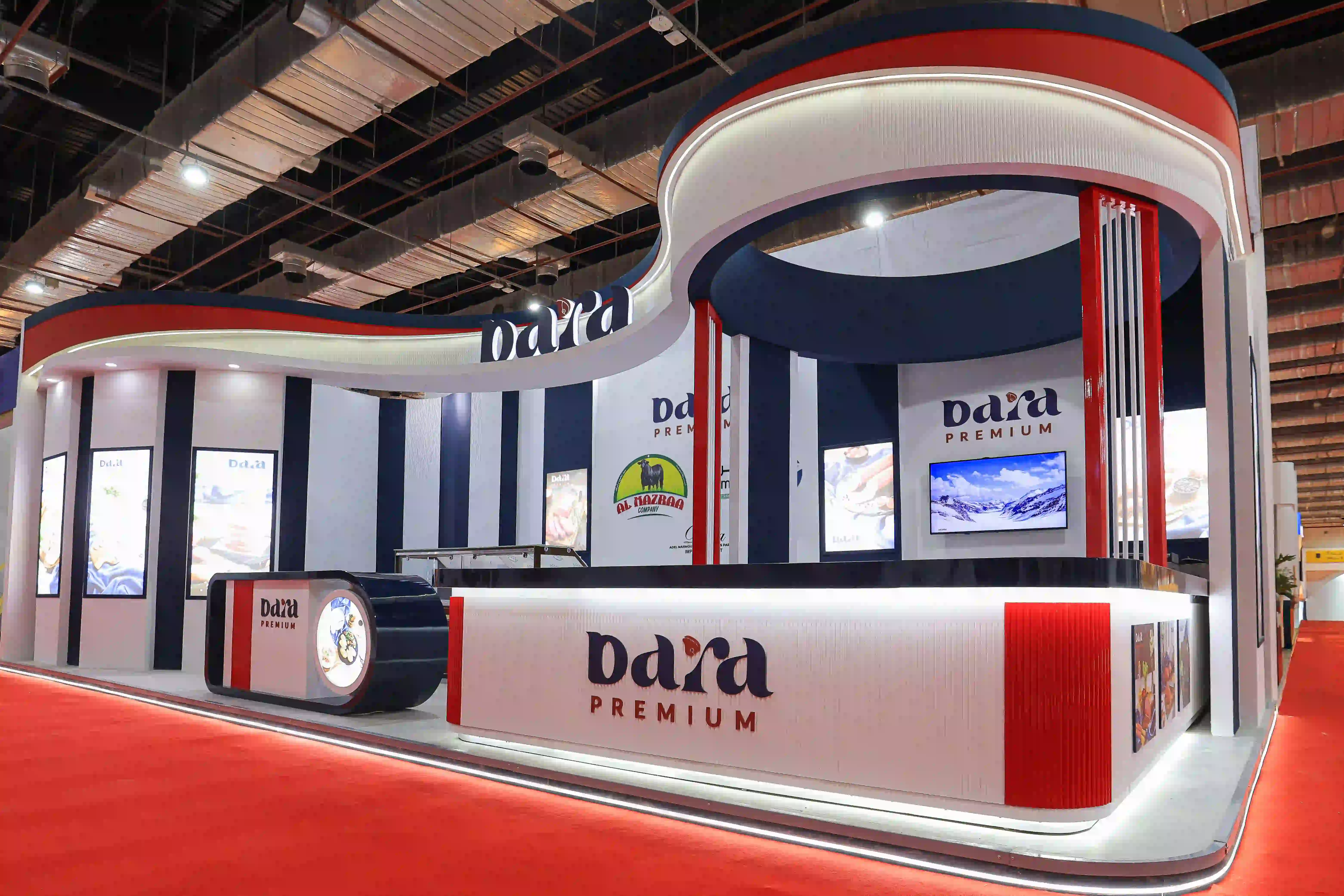 Dara Premium curved food exhibition stand at HACE