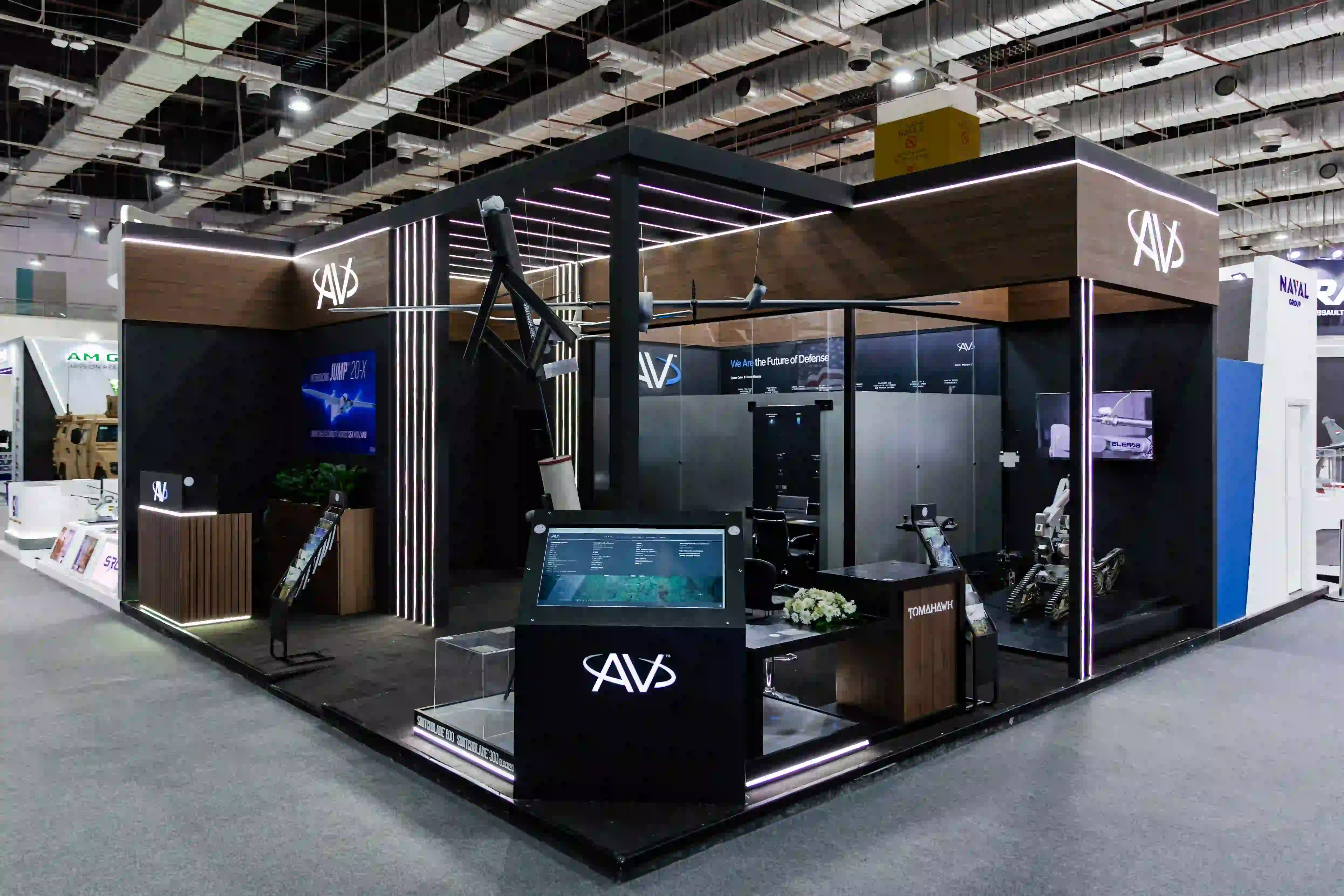 AVS defense exhibition stand at EDEX